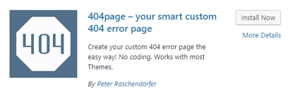 自定义404错误页面插件
