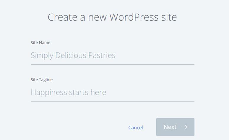 創建一個新的wordpress網站