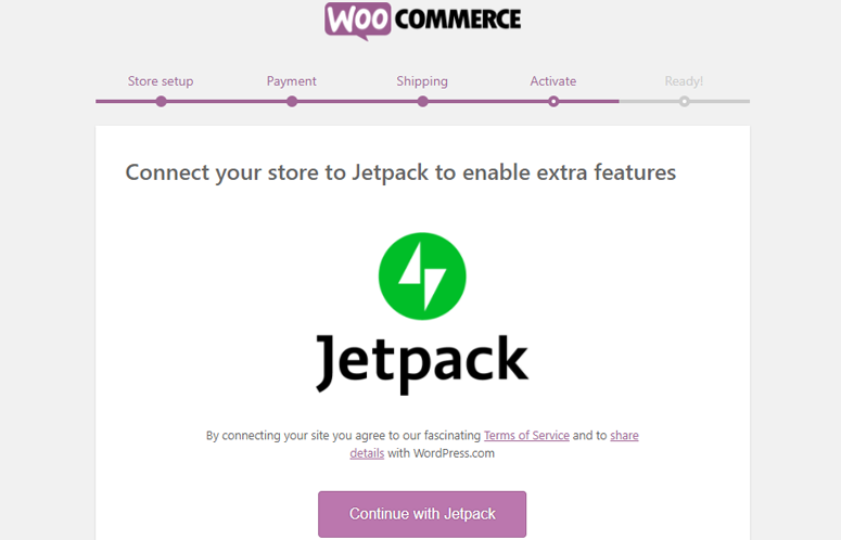 woocommerce with jetpack