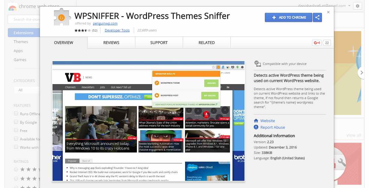 WPSniffer WordPress主题嗅探器