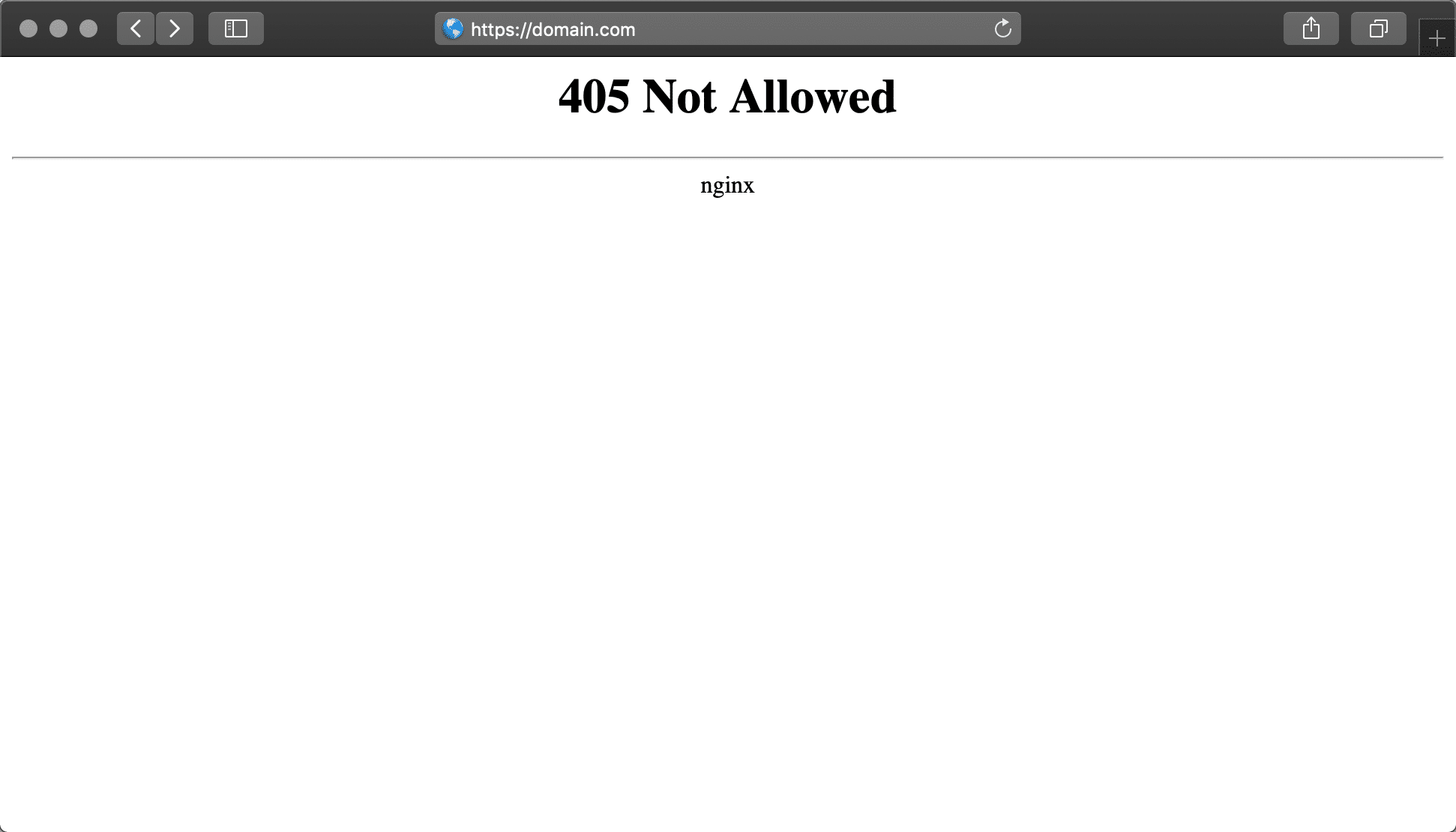 405不允许在Safari中出现Nginx错误