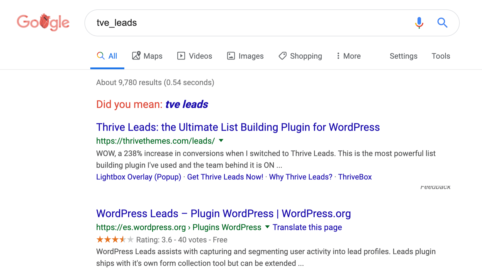 谷歌搜索WordPress表