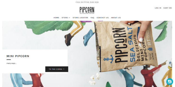 pipcorn  - 谁用途，shopify