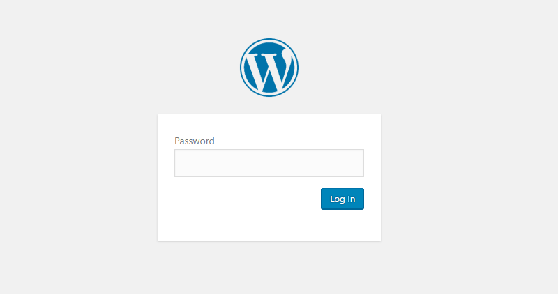 WordPress密碼輸入