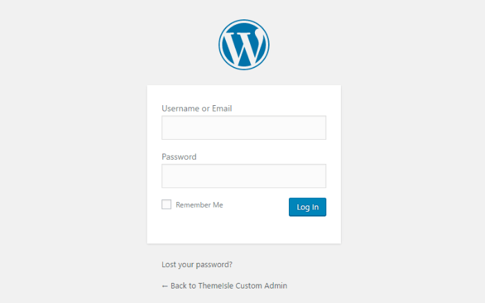 自定义WordPress管理员 - 首先登录页面