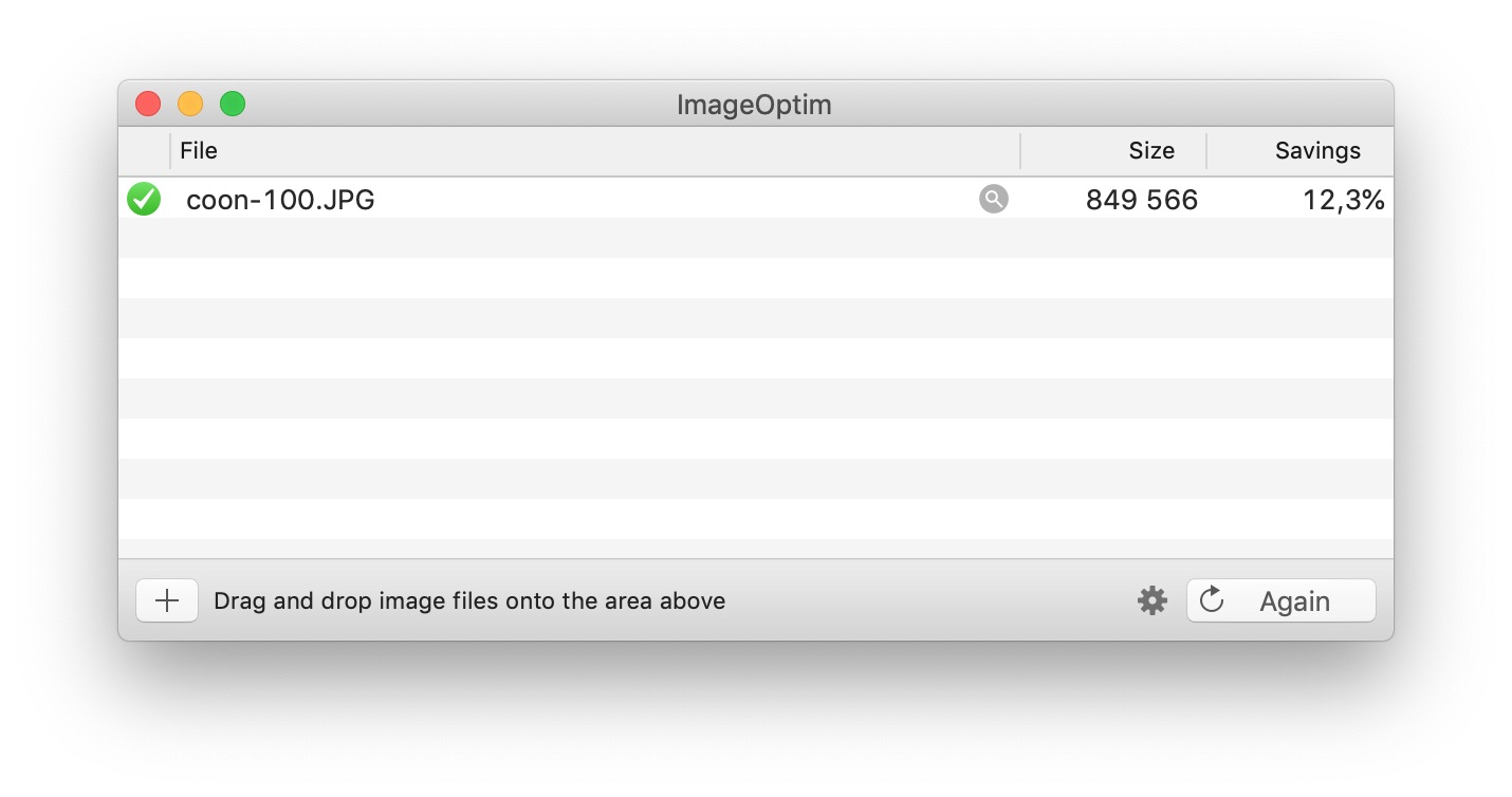 ImageOptim  - 優化桌面圖像的絕佳工具