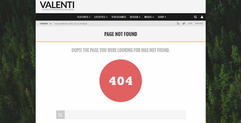修复WordPress中的404错误：示例404页面