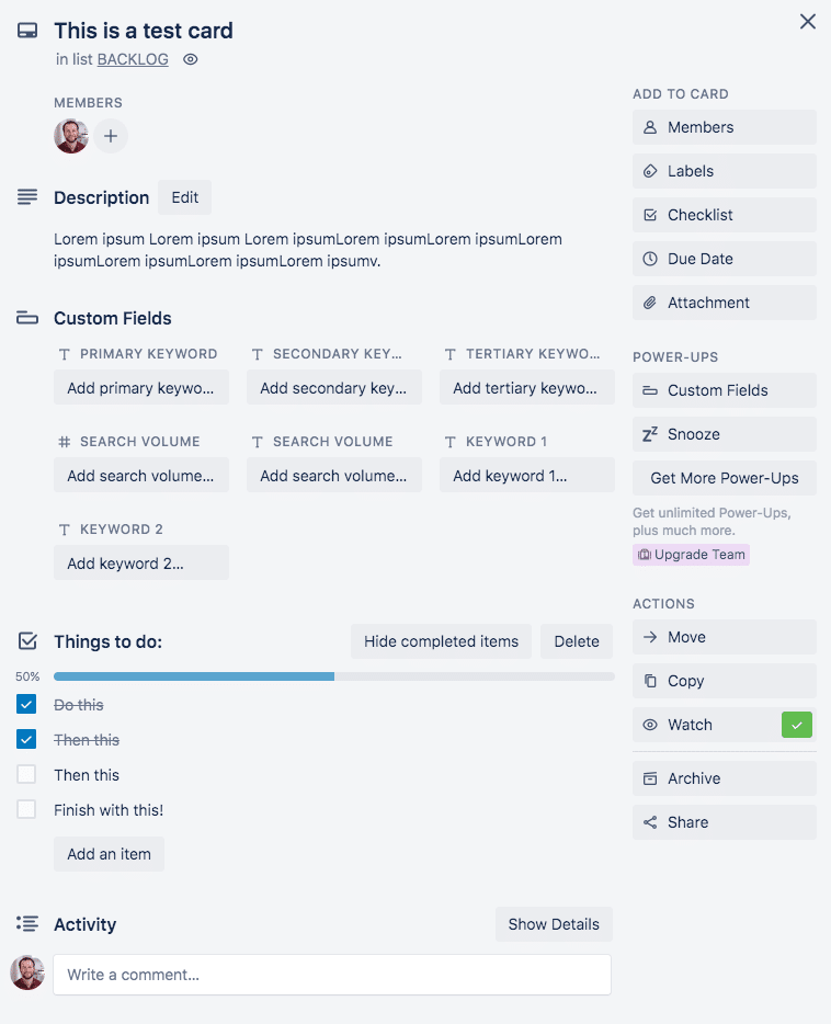 Trello vs Asana：卡片