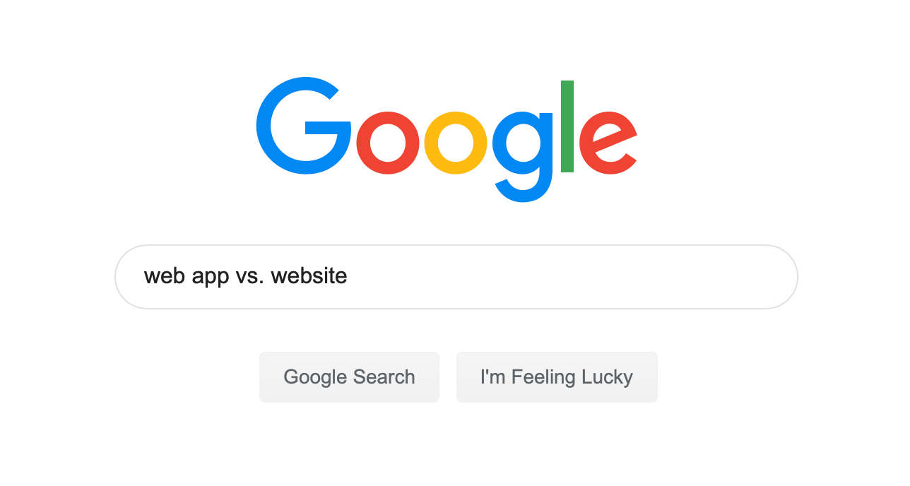 Google搜索「網路應用程序與網站」。
