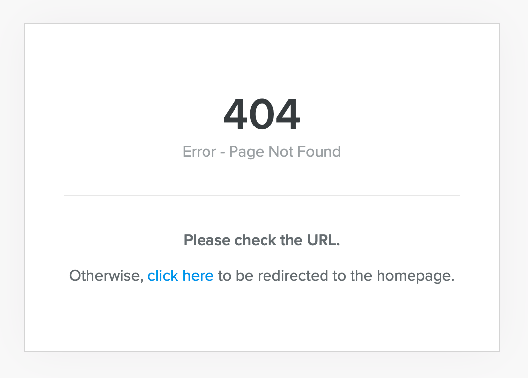 非定製的404頁面模板。