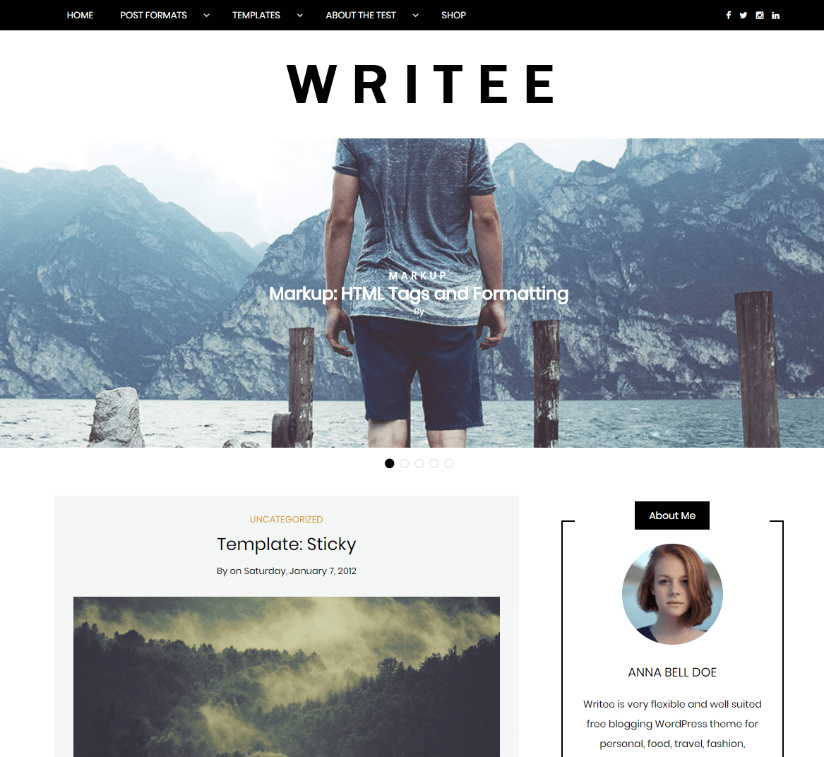 Writee是博客的免費WordPress主題