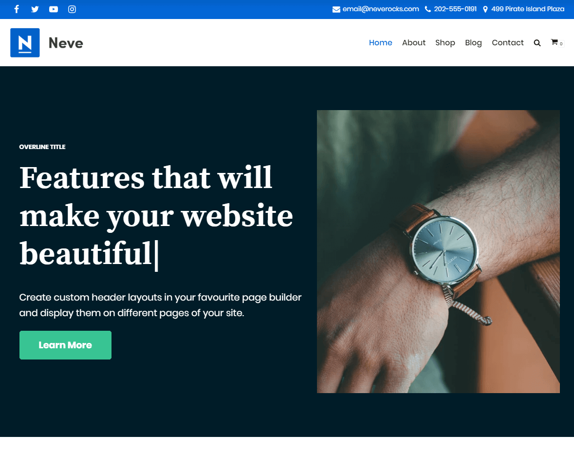 Neve是最好的免费WordPress博客主题之一