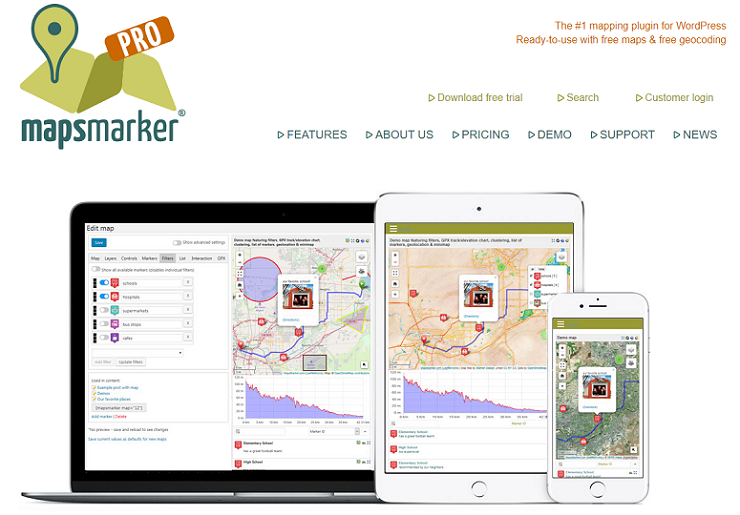 Maps Marker Pro，谷歌地圖插件