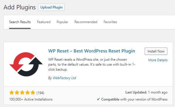 wp reset最佳wordpress重置插件