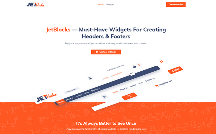 JetBlocks Elementor頁眉和頁腳小部件WordPress插件