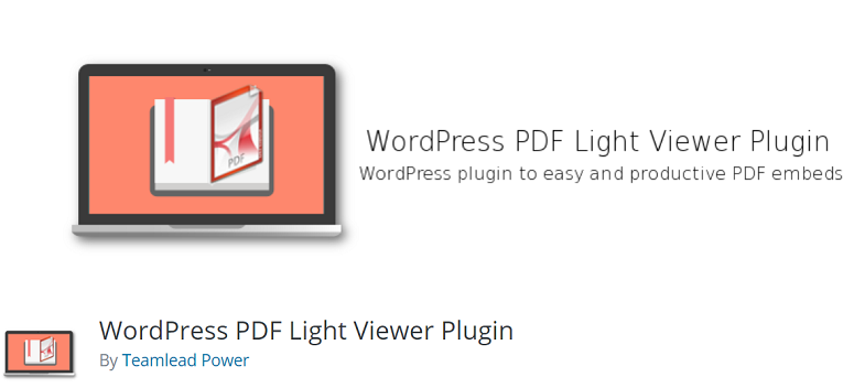 WordPress PDF Light Viewer插件– WordPress插件