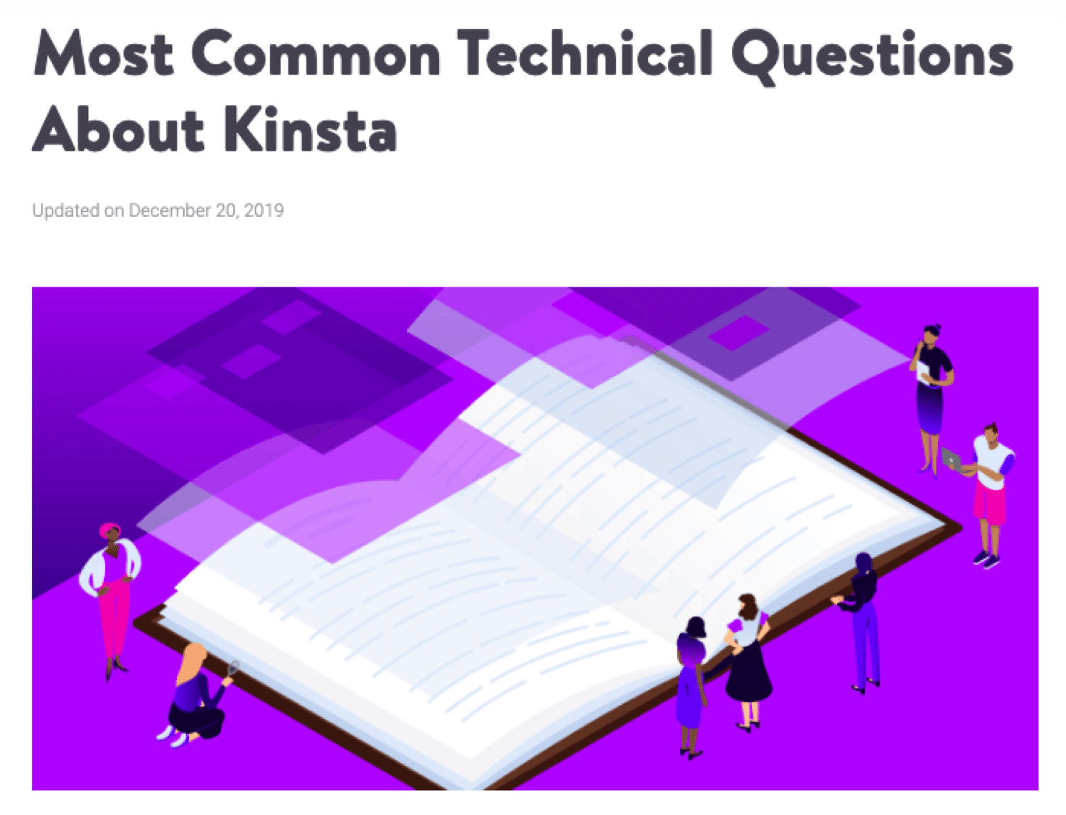 Kinsta的常綠內容示例