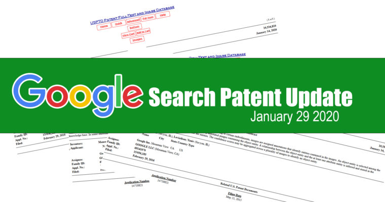 Google搜索專利更新– 2020年1月29日