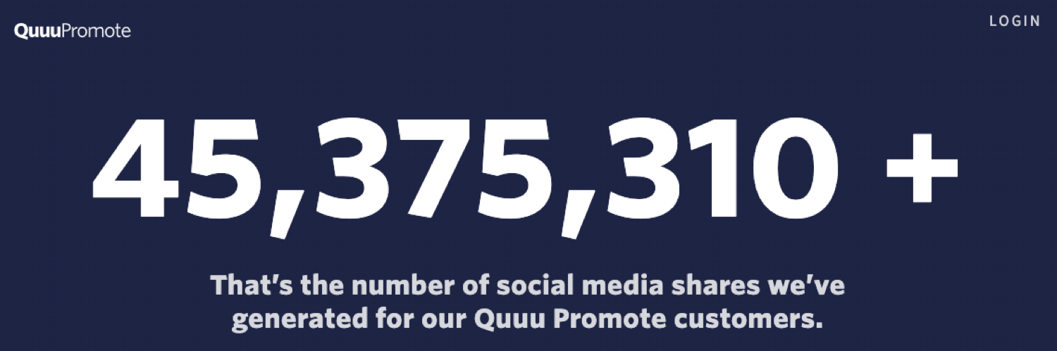 Quuu Promote can help you generate lots of social shares
