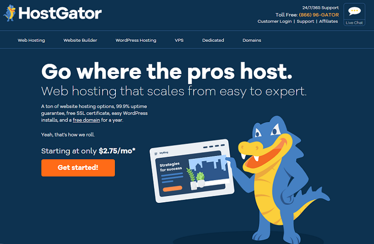 HostGator托管，免费SSL