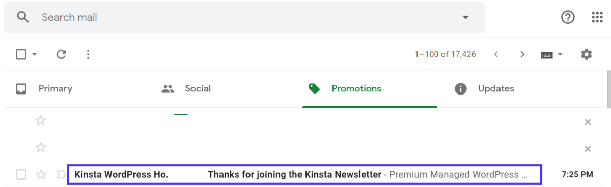 kinsta新闻邮件自动回复消息