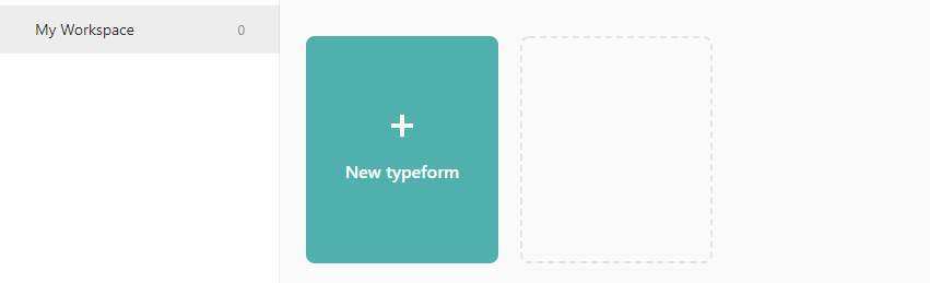 創建一個新的Typeform表單。