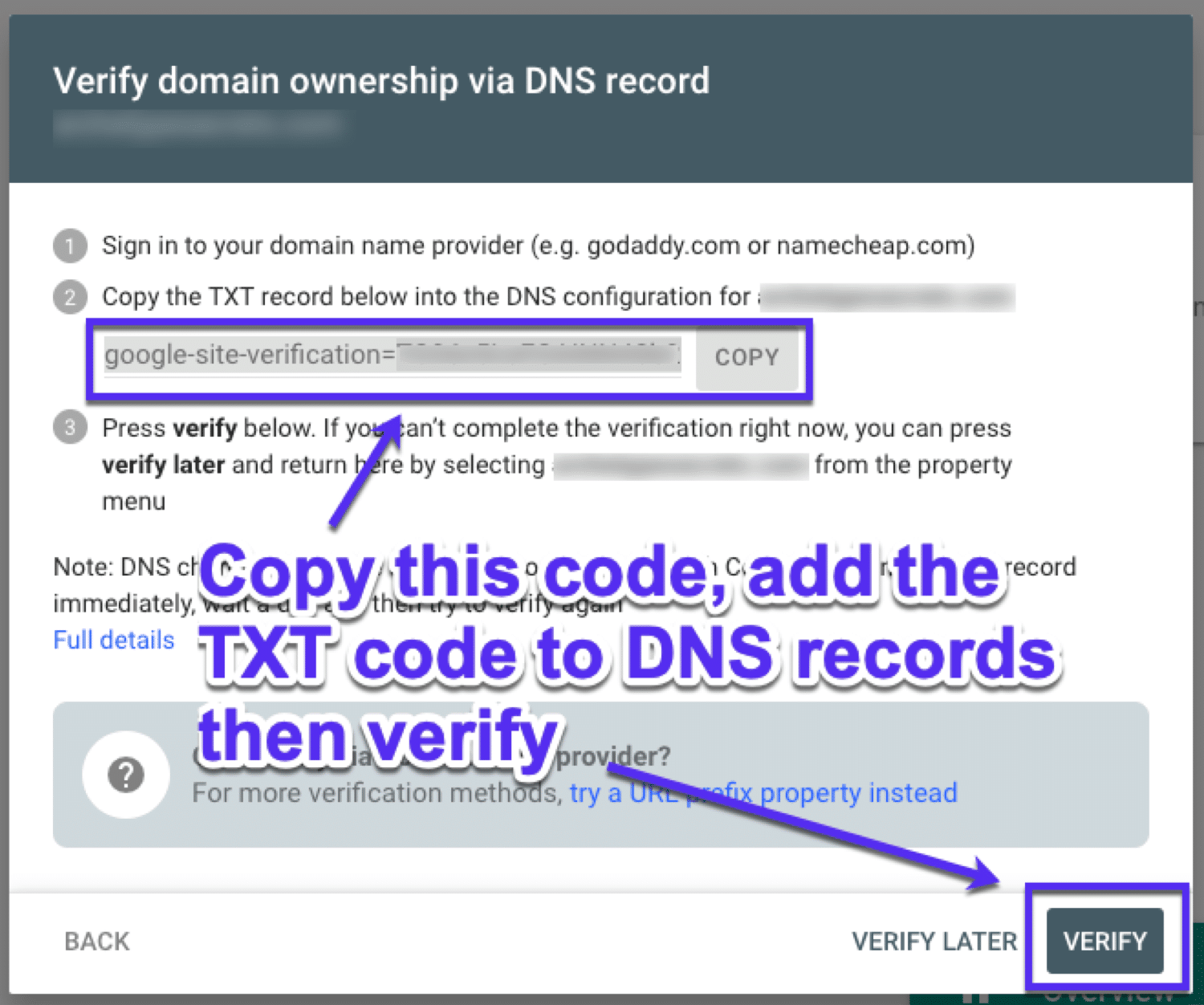 如何使用DNS記錄驗證域所有權
