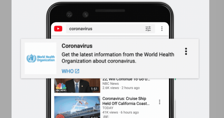 YouTube允許創作者通過有關冠狀病毒的內容獲利
