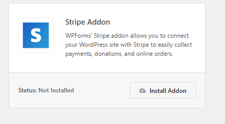 WPForms Stripe Addons，接受条纹支付