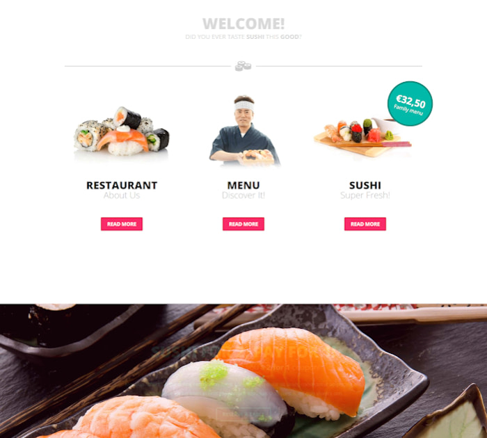 最佳Webflow模板和主題：Zooshi-餐廳網站模板