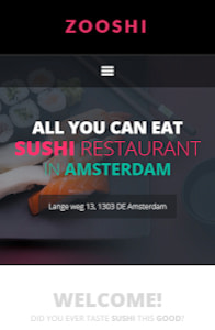 Zooshi-手機上的餐廳網站模板