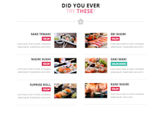 Zooshi-餐廳網站模板視圖