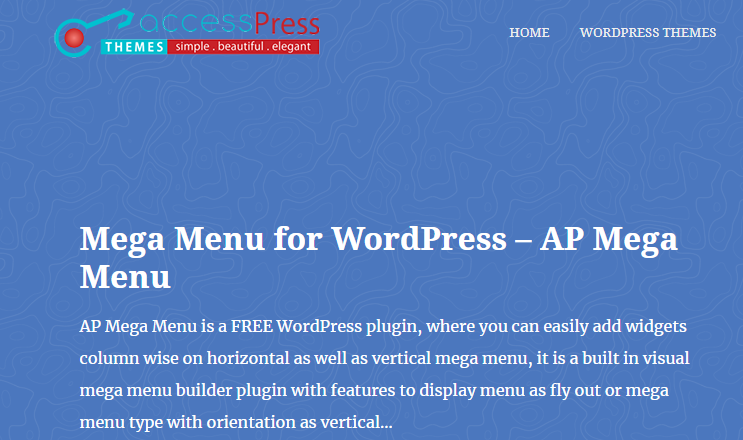 AP Mega Menu WordPress插件