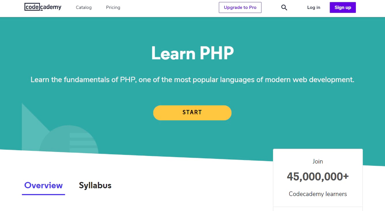 最佳PHP教程-Codeacademy PHP