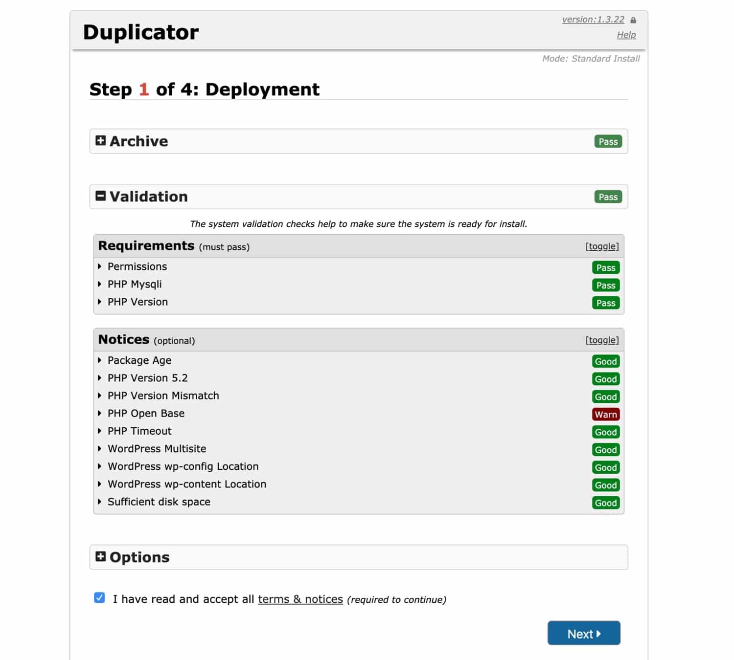 迁移WordPress网站：Duplicator导入过程