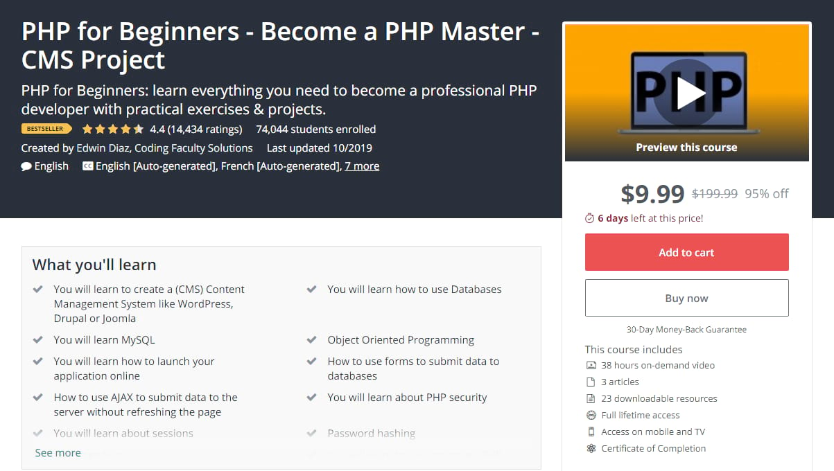 最佳PHP教程-適用於初學者的PHP