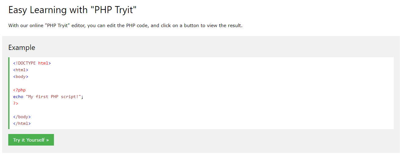 最佳PHP教程-w3Schools PHP