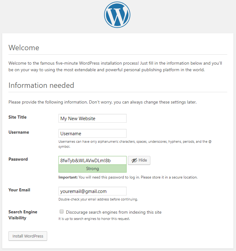 Install-WordPress