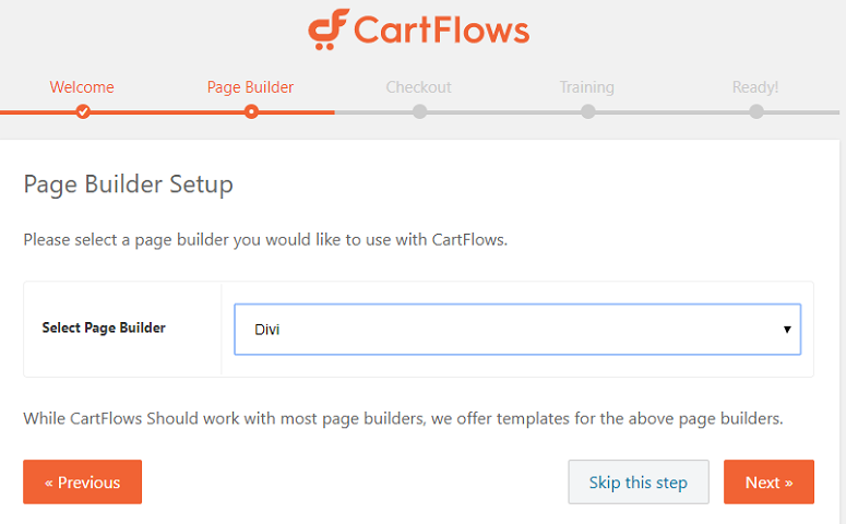 CartFlows页面构建器
