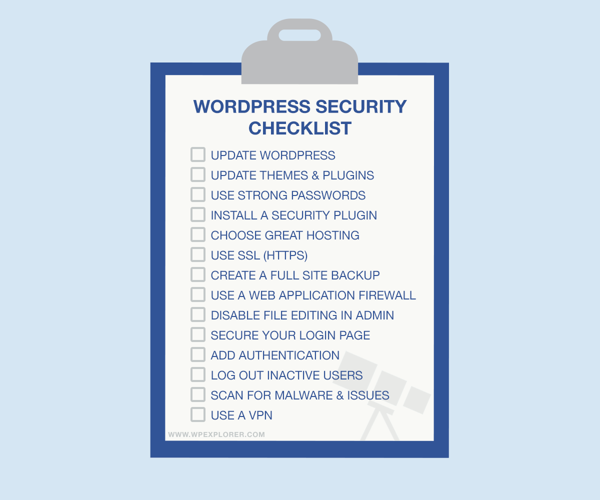 簡單的WordPress安全清單