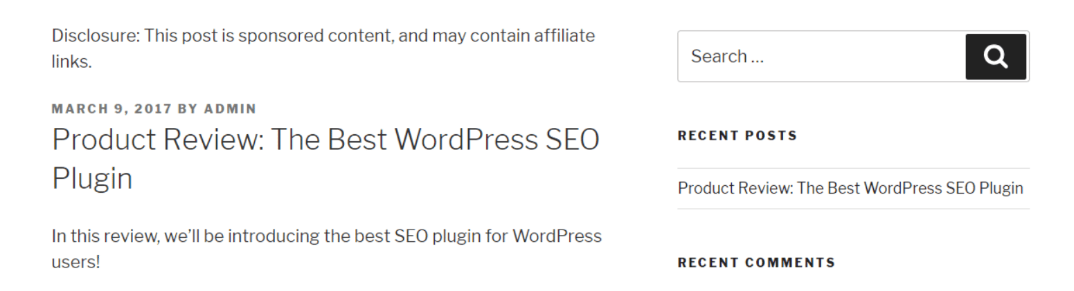 前端WordPress中的自定義欄位示例