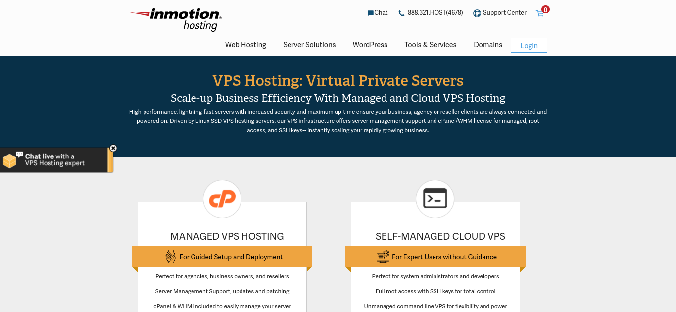 InMotion VPS託管網站。