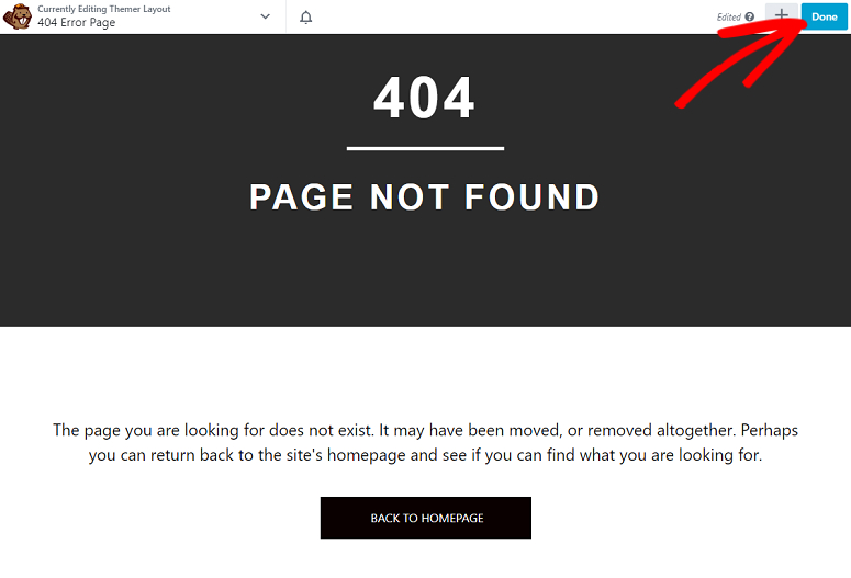Beaver Builder的404错误页面