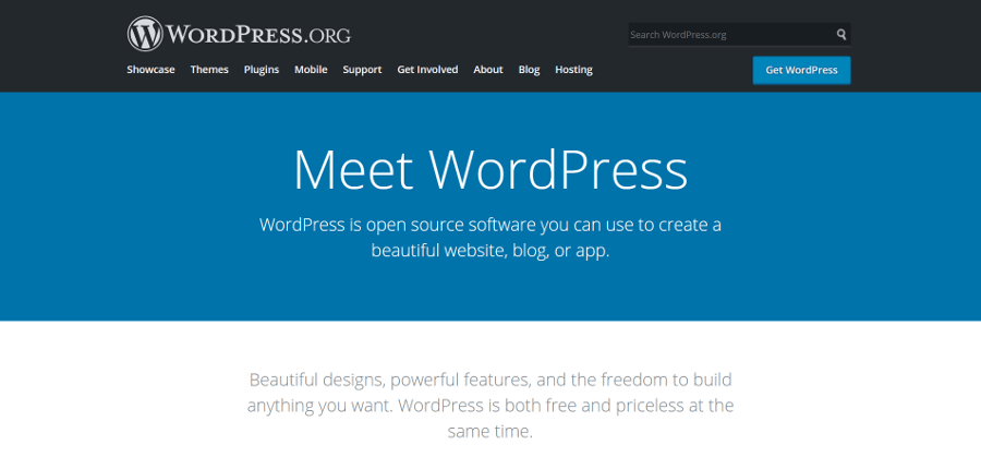 WordPress網站。