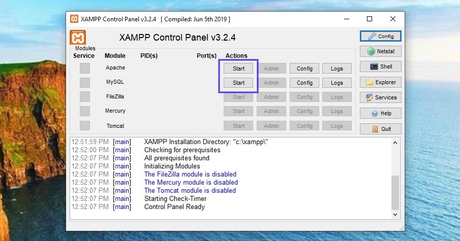 Xampp控制面板