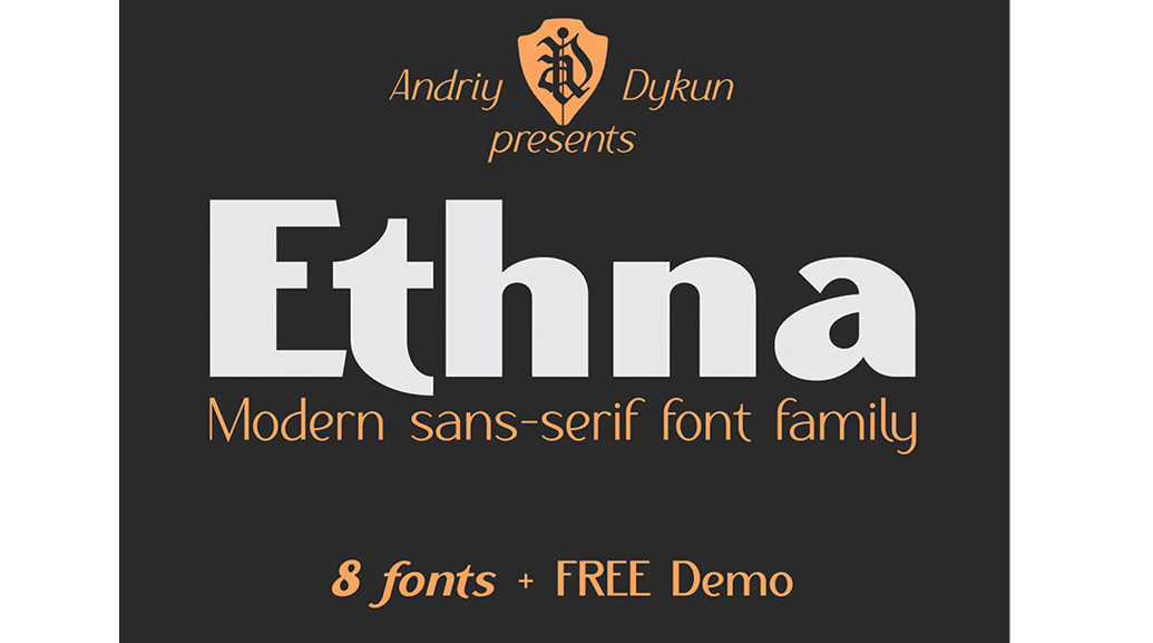 現代字體：ethna