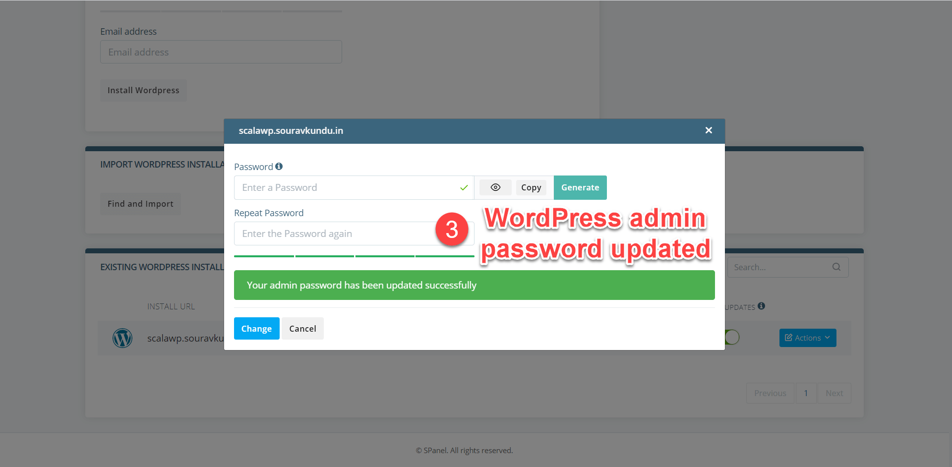Scalawordpress管理员选项-更改wordpress管理员密码3