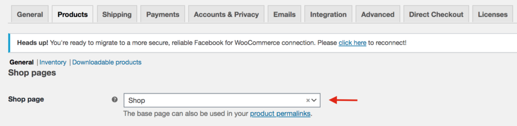 修复WooCommerce商店页面为空-商店页面配置