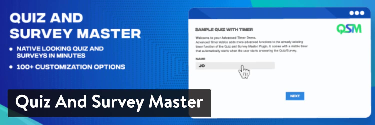 測驗和Survey Master WordPress插件-WordPress Survey插件