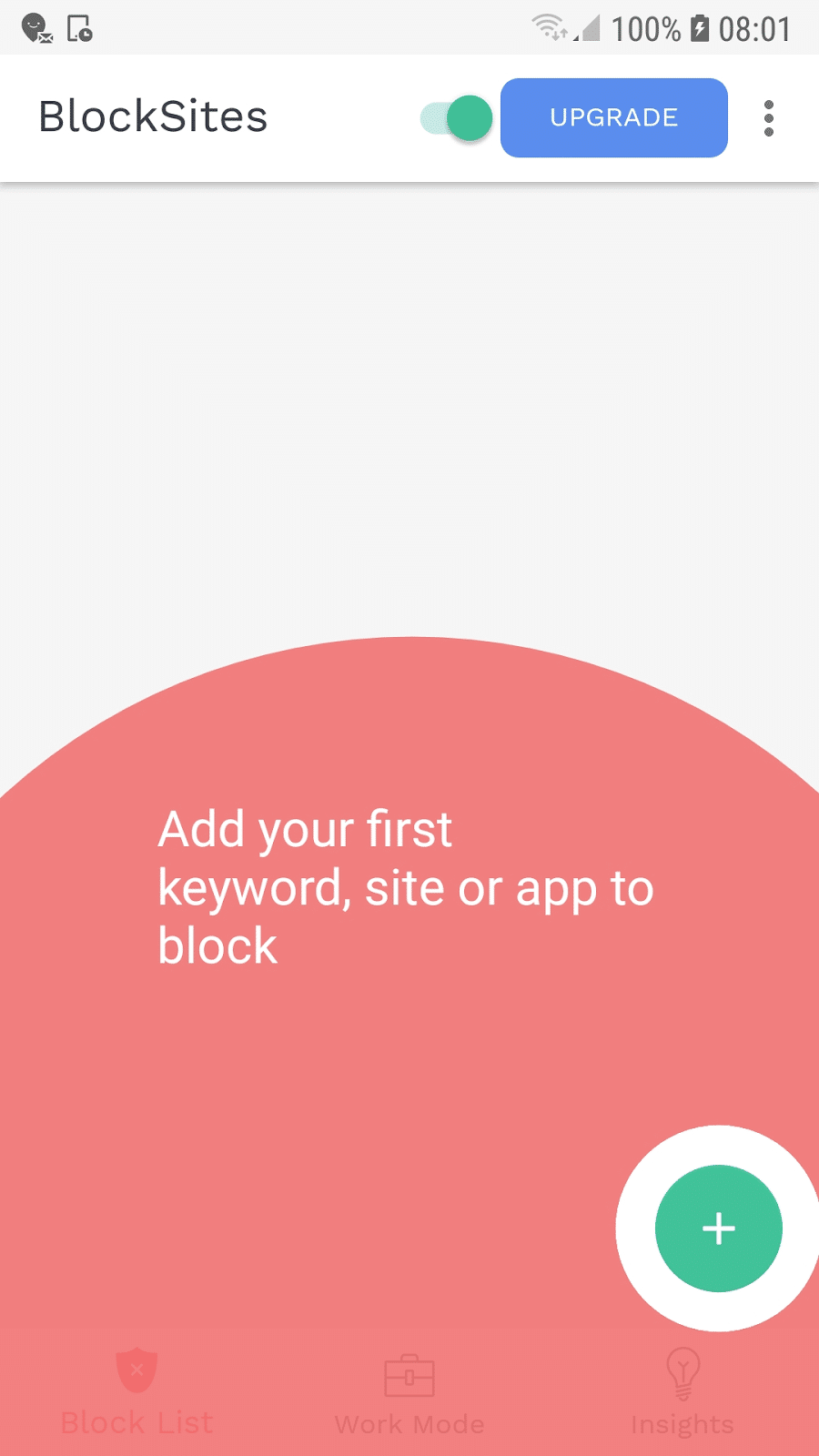 blocksite應用程序阻止第一個站點
